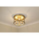 Payton 3 Light 14.75 inch Brushed Champagne Bronze Flush Mount Ceiling Light